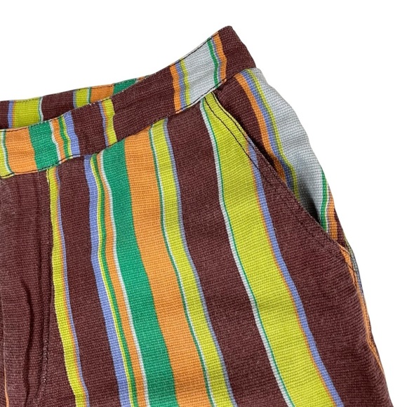 Free People La Paz Slip Crop Pants Boho Stripes - Picture 8 of 16